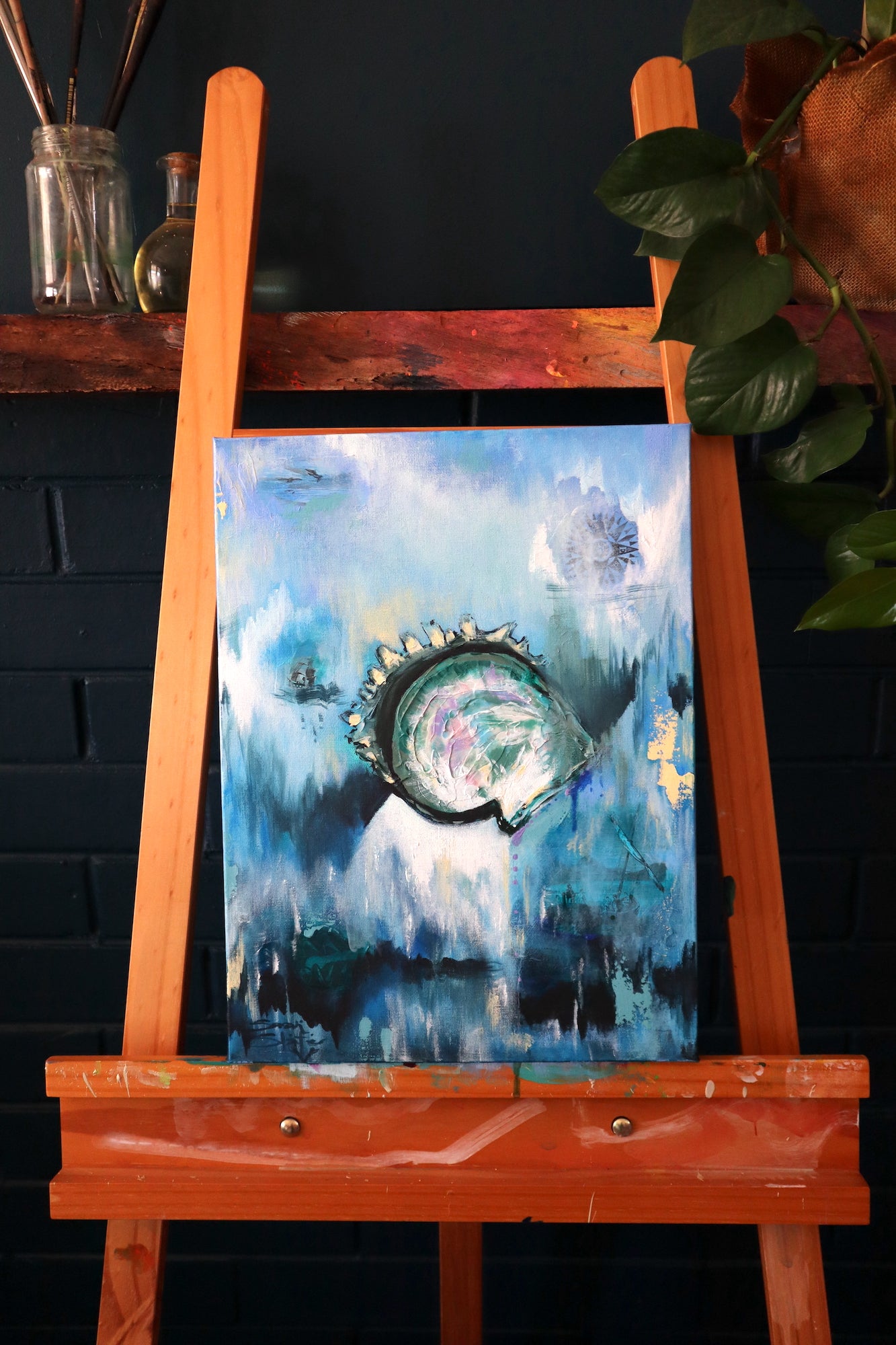 'Silver sea pearl' - Original Painting