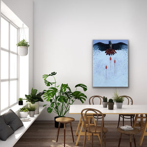 red tailed black cockatoo painting artwork